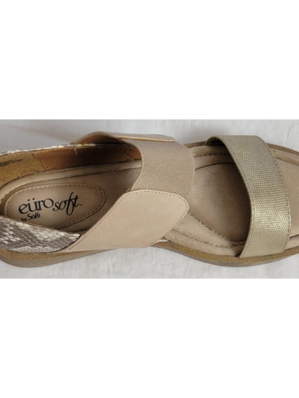 Eurosoft Sofft Women's Sandals 1" heel Snake print Nena sz 8 strappy Unused NWOT - Picture 8 of 10